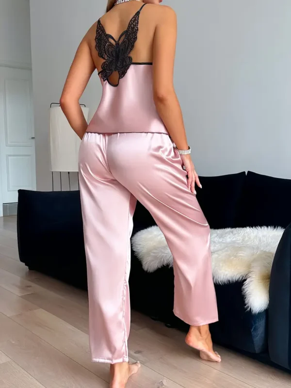 Conjunto de Pijama para Mujer – Camisola Sexy con Diseño de Mariposas 🦋 - Imagen 2