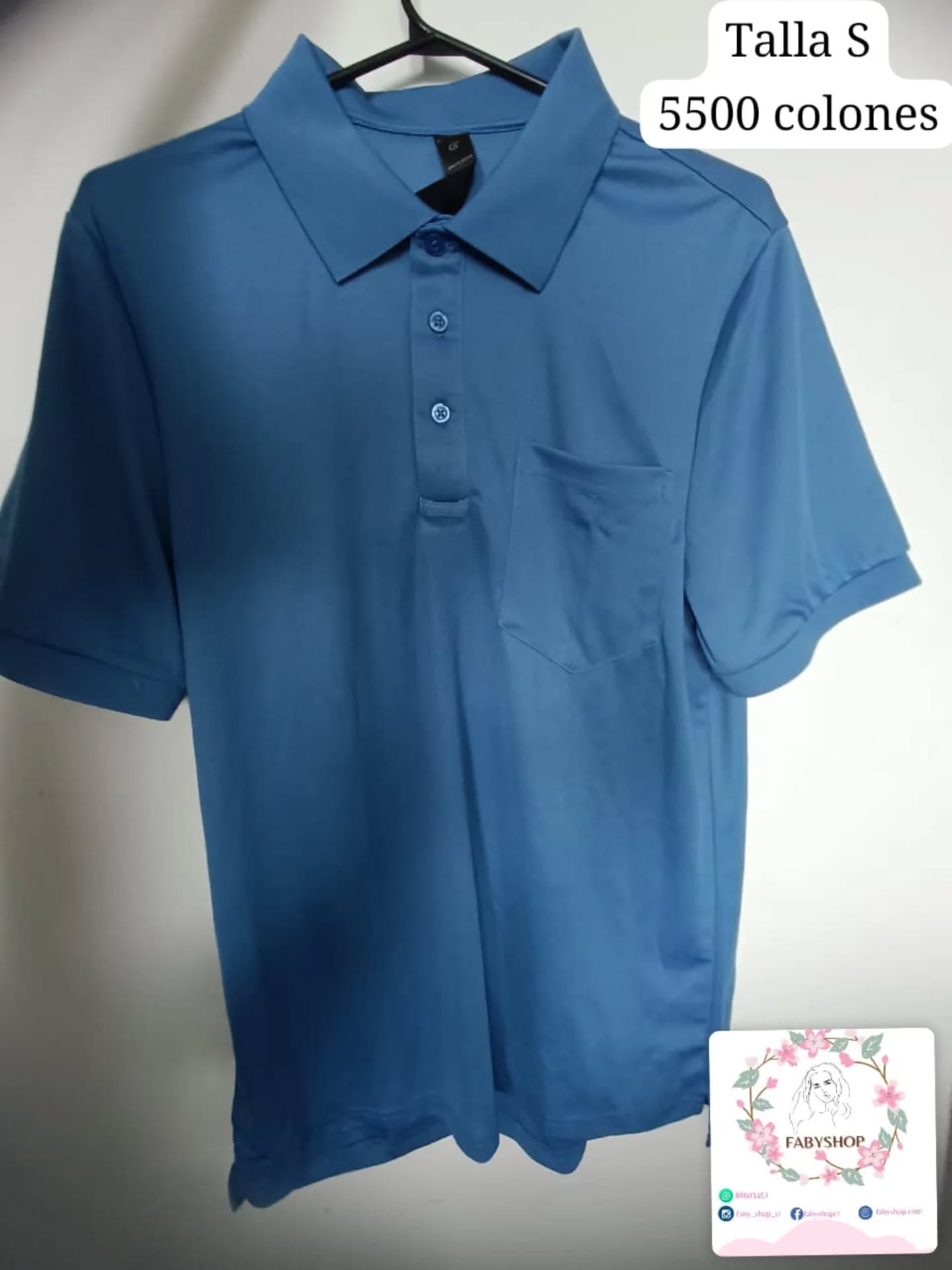 Camisa Tipo Polo Azul (Talla S)